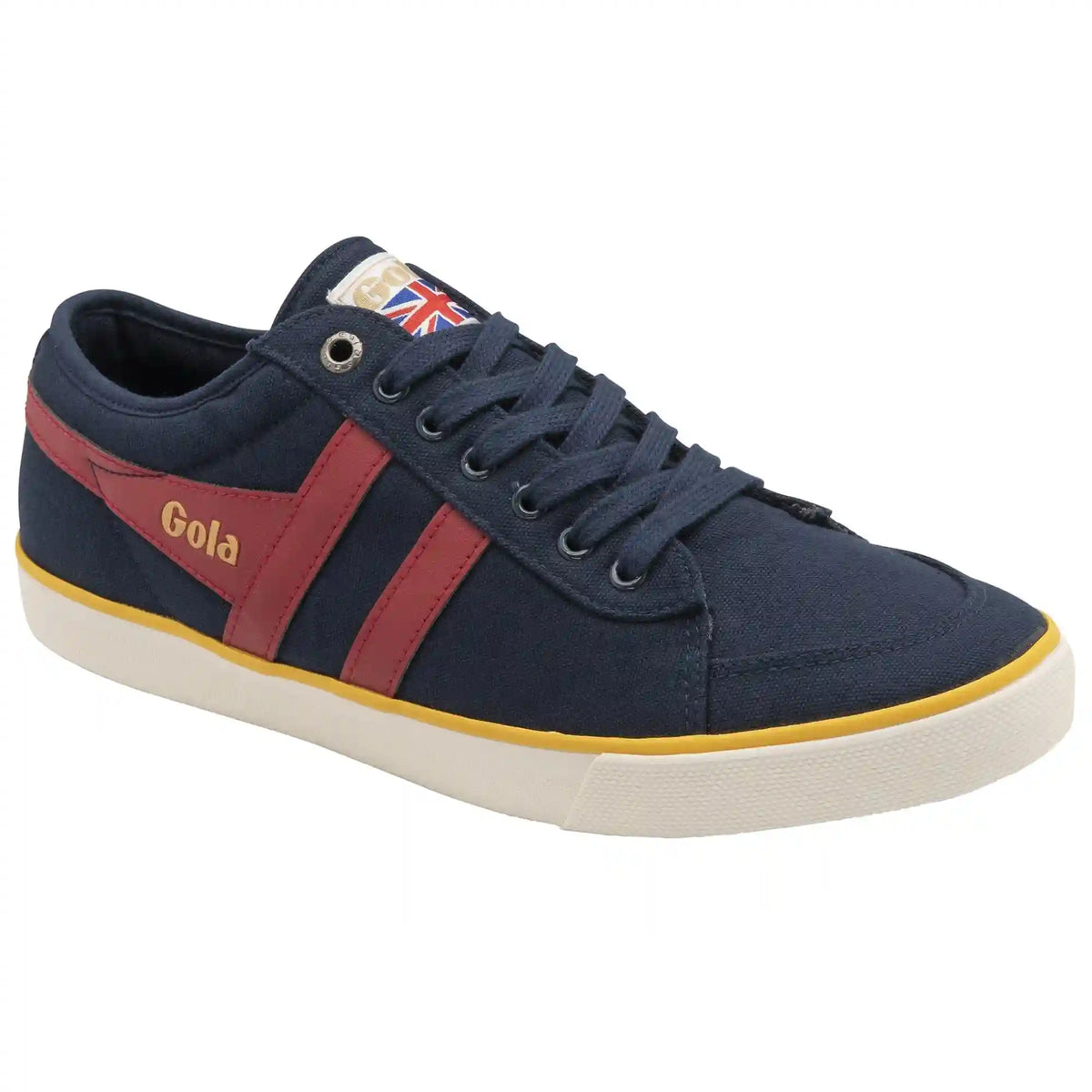 Vegan Gola Classics Men's Comet Plimsoll Sneakers - Navy/Deep Red/Sun