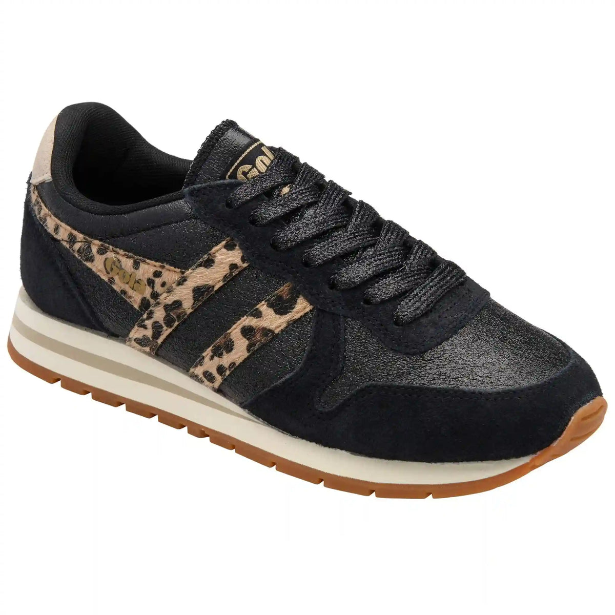 Gola Classics Women's Daytona Blaze II Sneakers - Black/Leopard/Bone