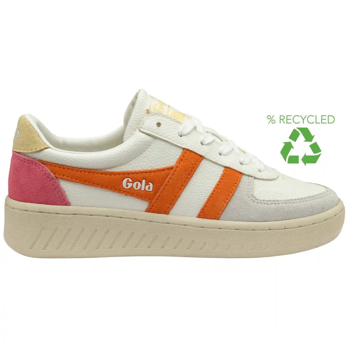 Gola Classics Women's Grandslam Trident Sneakers - White/Apricot/Buttermilk